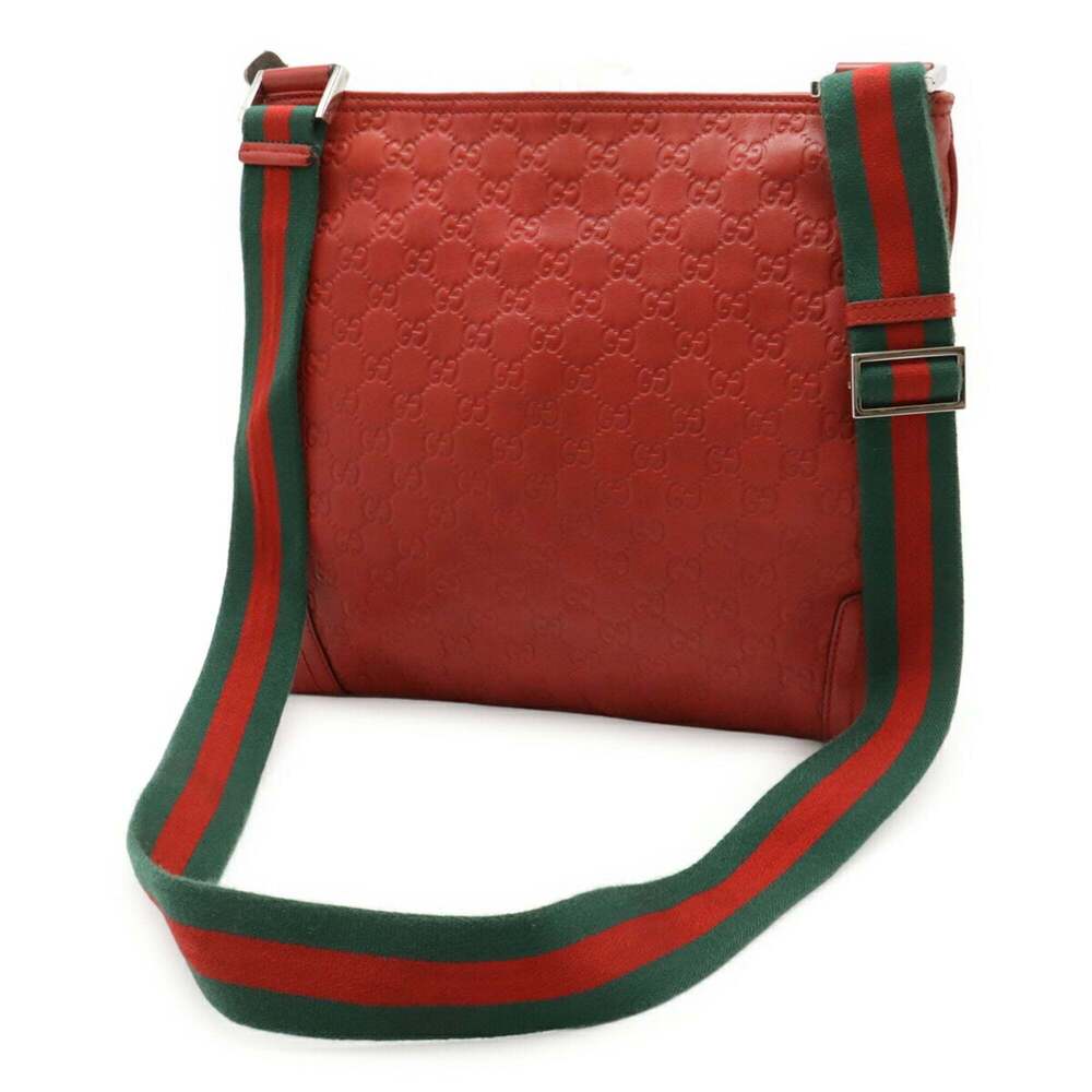 GUCCI Red Leather Shoulder Bag - Picture 3 of 10